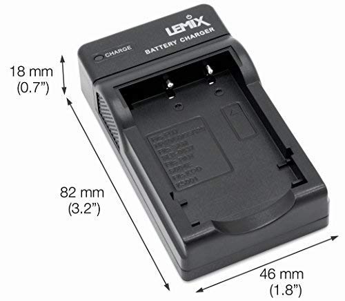 Lemix (NP95) Ultra Slim USB Charger for Fujifilm FUJI NP-95 / NP95 / FNP-95  / FNP95 Batteries and for Listed Fuji, Samsung, Olympus, Casio, Panasonic,  