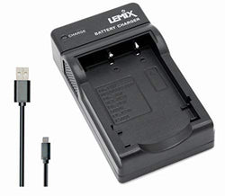 Lemix (NP95) Ultra Slim USB Charger for Fujifilm FUJI NP-95 / NP95 / FNP-95 / FNP95 Batteries and for Listed Fuji, Samsung, Olympus, Casio, Panasonic, Pentax/Ricoh & Kodak Models - Lemix