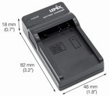 Lemix (BCG10E) Ultra Slim USB Charger for Panasonic DMW-BCG10E, DMW-BCF10E and DMW-BCJ13E Batteries and for Listed Panasonic Lumix DMC Series Models - Lemix